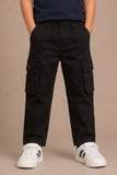 Boys Black Cargo Pant