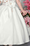 Elegant Cream Party Gown With Puffy Sleeves And Sequins Work For Girls