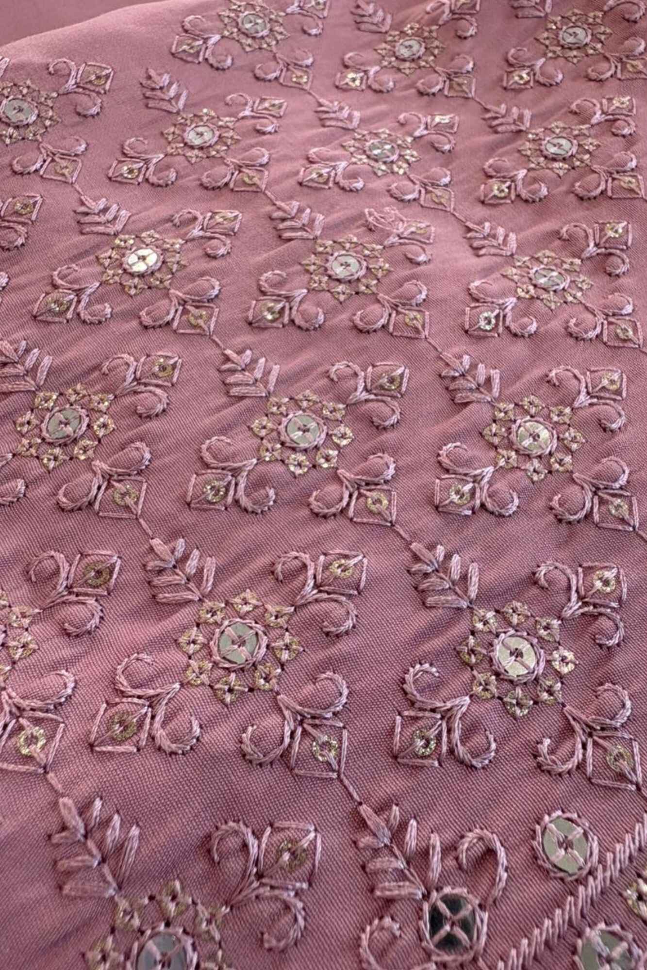 Onion Pink Embroidered Kurta Pyjama Set with Jacket For Boys