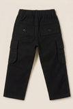 Boys Black Cargo Pant