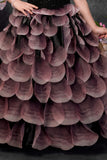 Black Layered  Party Wear Gown for Girls