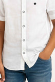 White Casual Shirt For Boys