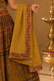 Fawn Floral Printed Lehenga Choli Set with Dupatta
