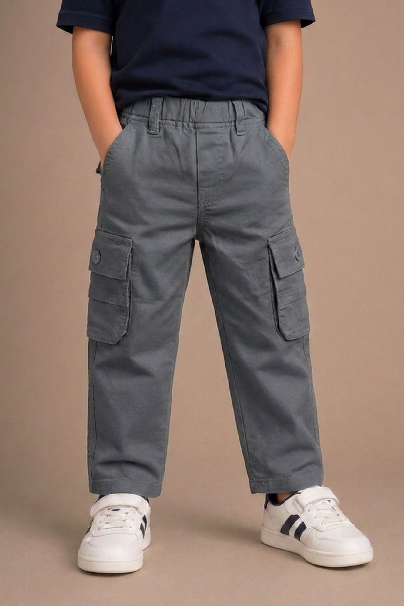 Boys Grey Cargo Pant