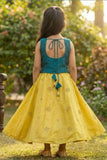 Teal Green Sequinned Lehenga Choli For Girls