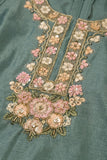 Sage Green  Delicate Floral Embroidered Patiala Set With Dupatta