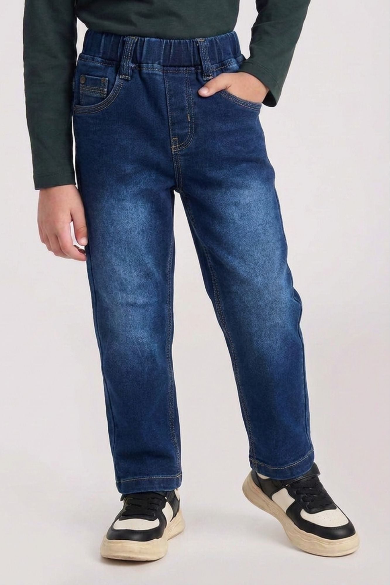 Blue Washed Denim Jeans