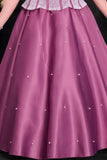 Onion Pink Embellished Party Wear Gown for Girls