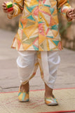 Multicolor Geometric Printed  Kurta And Dhoti  Set for Boys