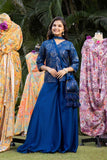 Stylish Blue Printed Palazzo Set With Sling Potli Bag For Girls