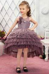 Designer Grape Tutu Frock With Sequin Work For Girls