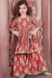 Onion Pink Floral Printed Palazzo Set for Girls - Lagorii Kids