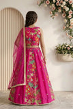 Rani Pink Floral Printed Embroidered Lehenga Choli with Dupatta