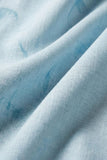 Sky Blue Scenic Landscape Printed Shirt