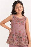 Girls Dusty Rose Floral Embroidered Palazzo Set