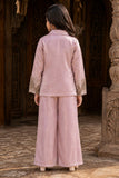 Lavender Sequin Embellished Designer Jacket Palazzo Set