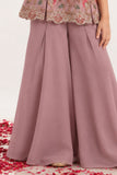 Girls Dusty Rose Floral Embroidered Palazzo Set