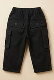 Black Cargo Pants with Drawstring Waist