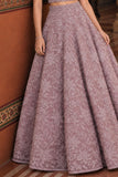 Onion Pink Embroidered Lehenga Choli with Sequin Work for Girls