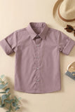 Boys Onion Pink Solid Casual Shirt with Classic Collar