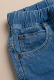 Classic Blue Solid Casual Pant