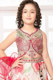 Multicolor Embroidered And Mirror Work Lehenga Choli For Girls