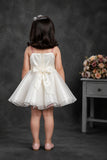 White With Blush Pink 3D Floral Party Wear Frock