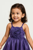 Purple Floral Embellishment Party Wear Gown For Girls