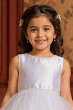 Girls White Party Wear Frock