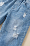 Light Blue Ripped Denim Jeans