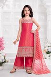 Rani Pink Zari Embroidered Festive Palazzo Set with Dupatta