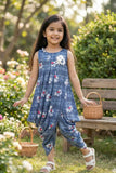 Blue Dhoti Style Dress For Girls