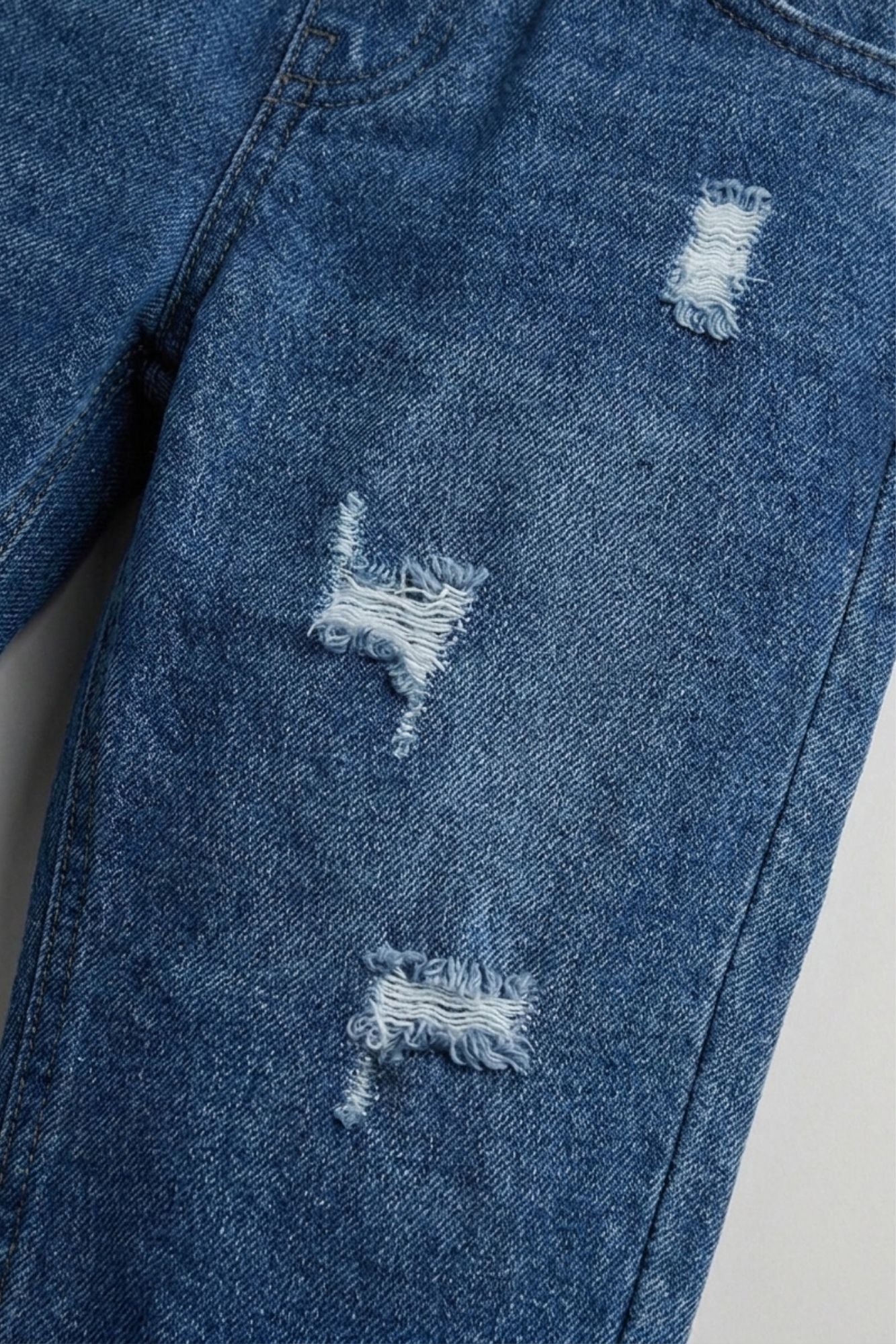 Blue Ripped Denim Jeans