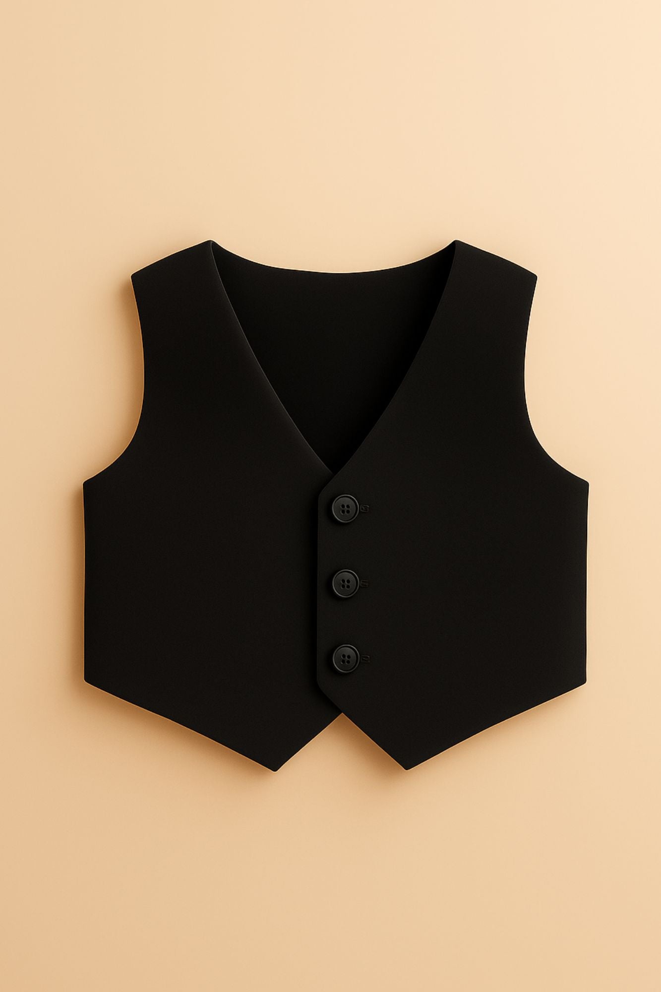 Black Bead Work Tuxedo With Pant And Waistcoat Set For Boys