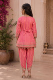 Dusty Pink Mirror Work Dhoti Kurta Set