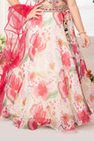 Multicolor Embroidered And Mirror Work Lehenga Choli For Girls