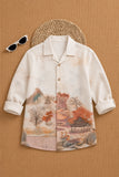 Fawn Scenic Landscape Printed Shirt
