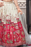 Traditional Red Printed Pattu Pavadai For Girls