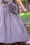 Lavender Floral Embellished Part Wear Gown For Girls