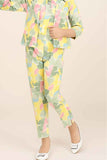 Trendy Multicolor Floral Printed Co Ord Set With Overcoat For Girls