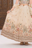 Ivory Embroidered Lehenga Choli Set with Dupatta For Girls