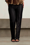 Metallic Gold Pleated Top with Pants For Girls