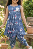 Blue Dhoti Style Dress For Girls