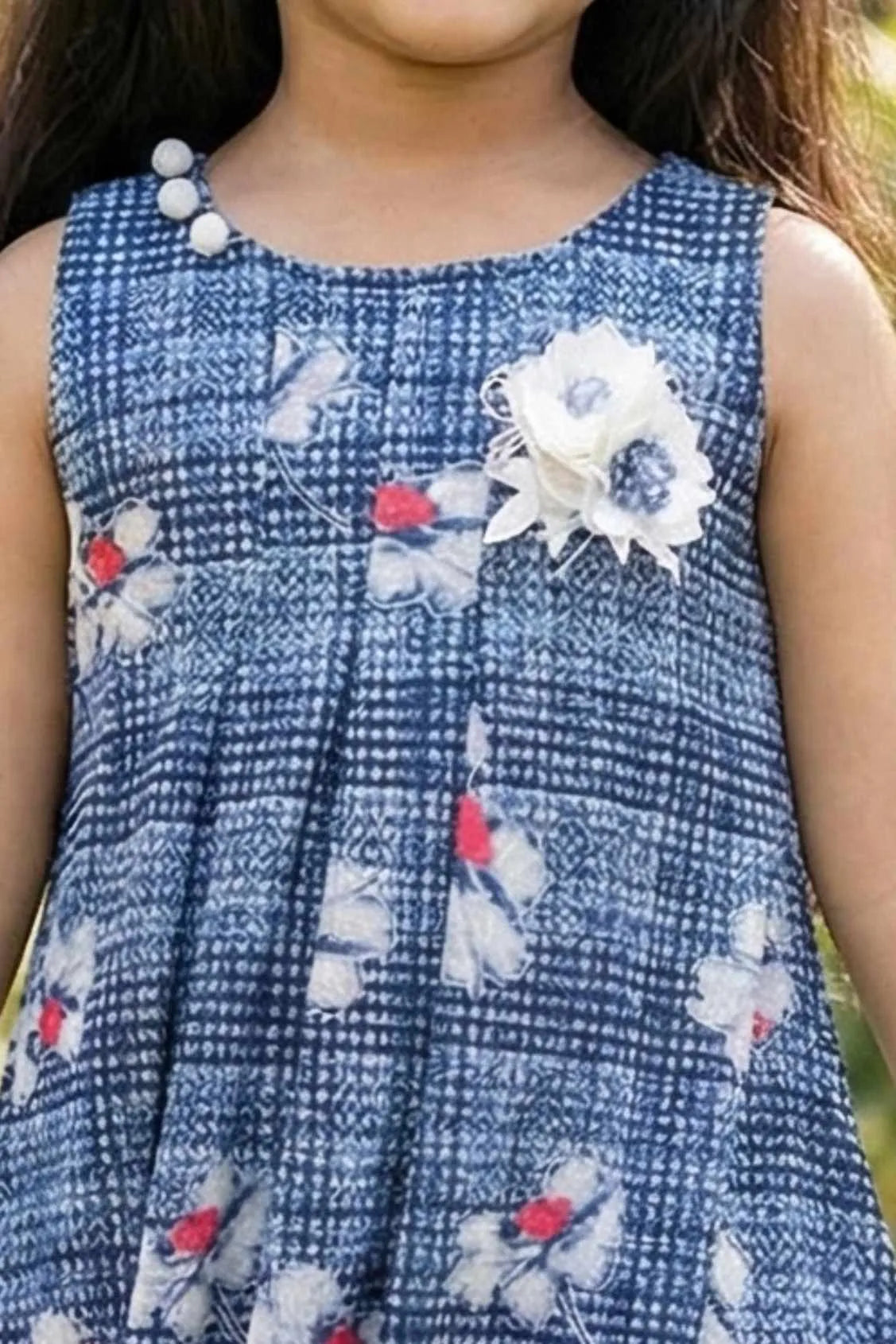 Blue Dhoti Style Dress For Girls