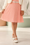Blush Pink Dress with Ivory Fur Jacket
