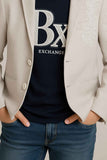 Grey Embroidered Blazer With T-shirt For Boys