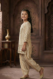 Girls Ivory Embroidered Kurta Set