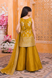 Mustard  With Gold zari Embroidered Palazzo Set with Dupatta