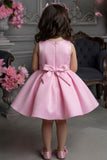 Baby Pink Butterfly Sequin Party Frock For Girls