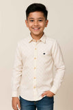Cream Cotton Shirt for Boys